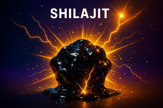 can you create me a picture for Shilajit that is vibrant, explosive, eye catching, sale boosting. Something that will draw in the compulsive shopper and make then want to click on it and buy.