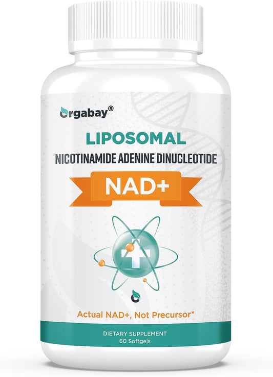 Liposomal NAD+ Supplement 500 Mg, High Absorption, Boost NAD+ with TMG 250 Mg, Actual NAD plus More Efficient than Nicotinamide Riboside, Support Cellular Energy, Healthy Aging | 60 Softgels