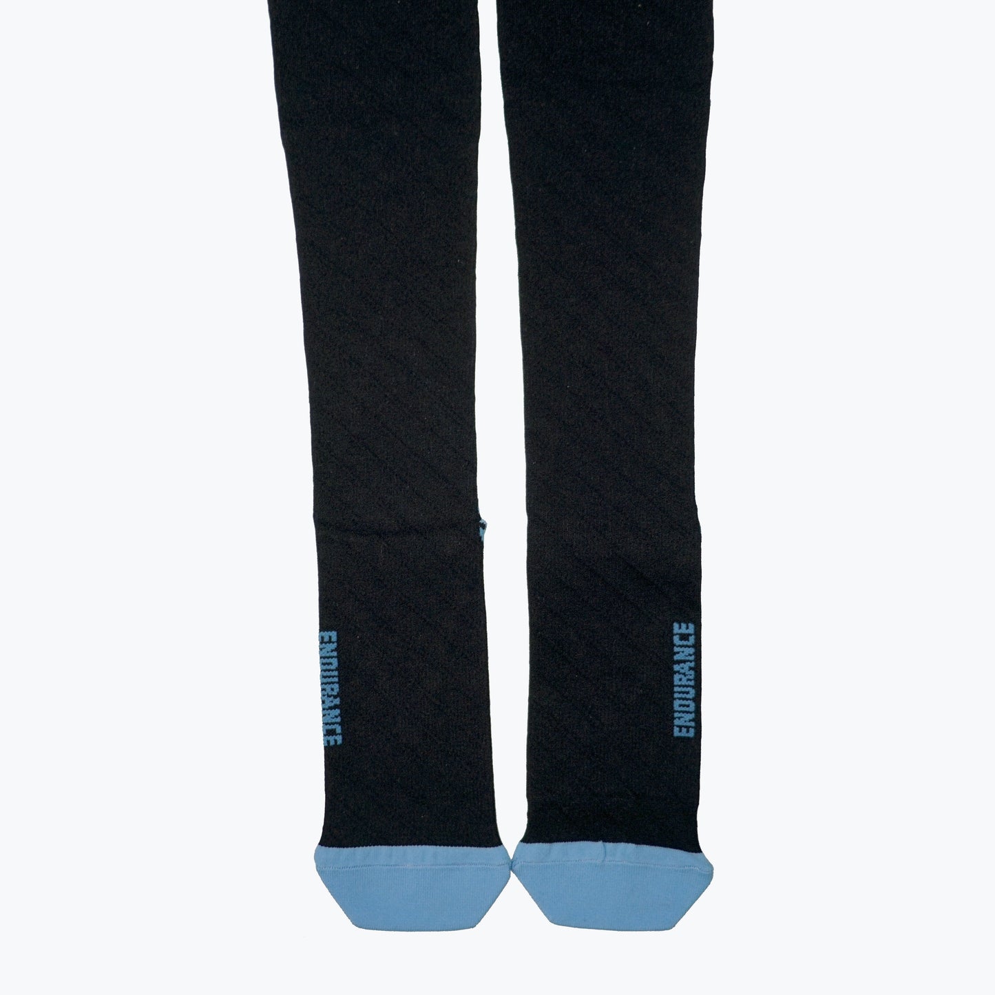 Jupitergear Endurance Compression Socks for Running and Hiking - Black with Blue Accent - Large/Extra Large