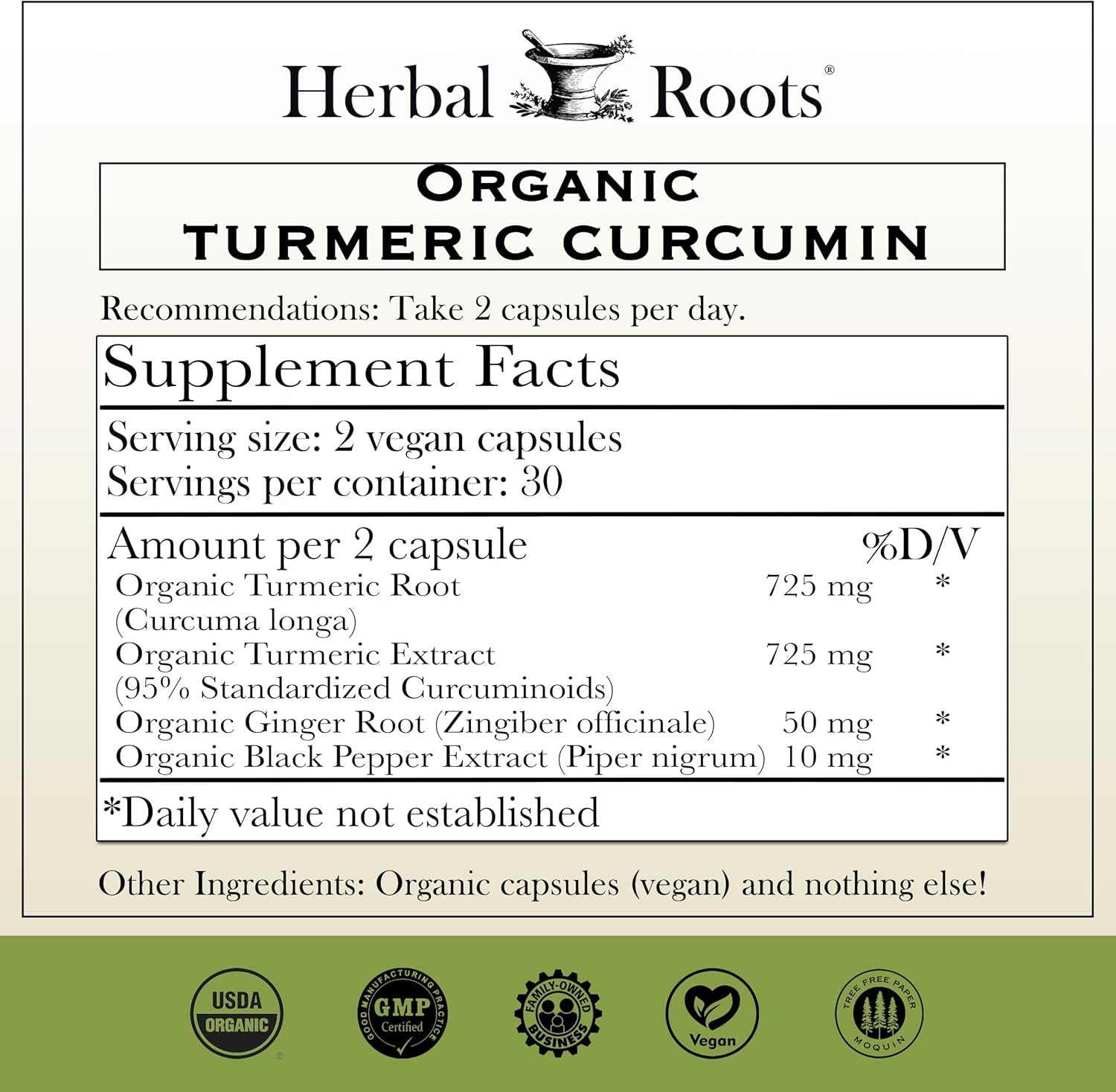 - Turmeric Curcumin Capsules - Extra Strength - 1000Mg Pure Organic Turmeric Supplement, 95% Standardized Curcumin Extract with Bioperine Pepper and Ginger