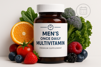 For my herbal shopify store, I really need to boost sales. I need customer trust. I need repeat customers. I need an image for each herb that will draw in customers of all types. The compulsive buyers, the TikTok buyers, the upscale buyers, older generation, younger generation, the cheap buyers, the wealthy buyers, upper class buyers. For the herb, Men's Once Daily Multivitamin, Vitamins Plus Fruit, Vegetarian Multivitamins
