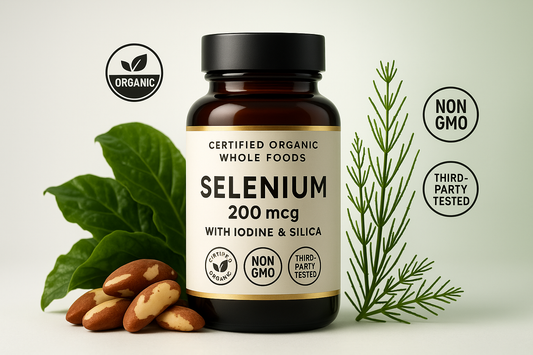 For my herbal shopify store, I really need to boost sales. I need customer trust. I need repeat customers. I need an image for each herb that will draw in customers of all types. The compulsive buyers, the TikTok buyers, the upscale buyers, older generation, younger generation, the cheap buyers, the wealthy buyers, upper class buyers. For the herb, organic Selenium 200 mcg with Iodine and Silica All from Certified Organic Whole Foods.