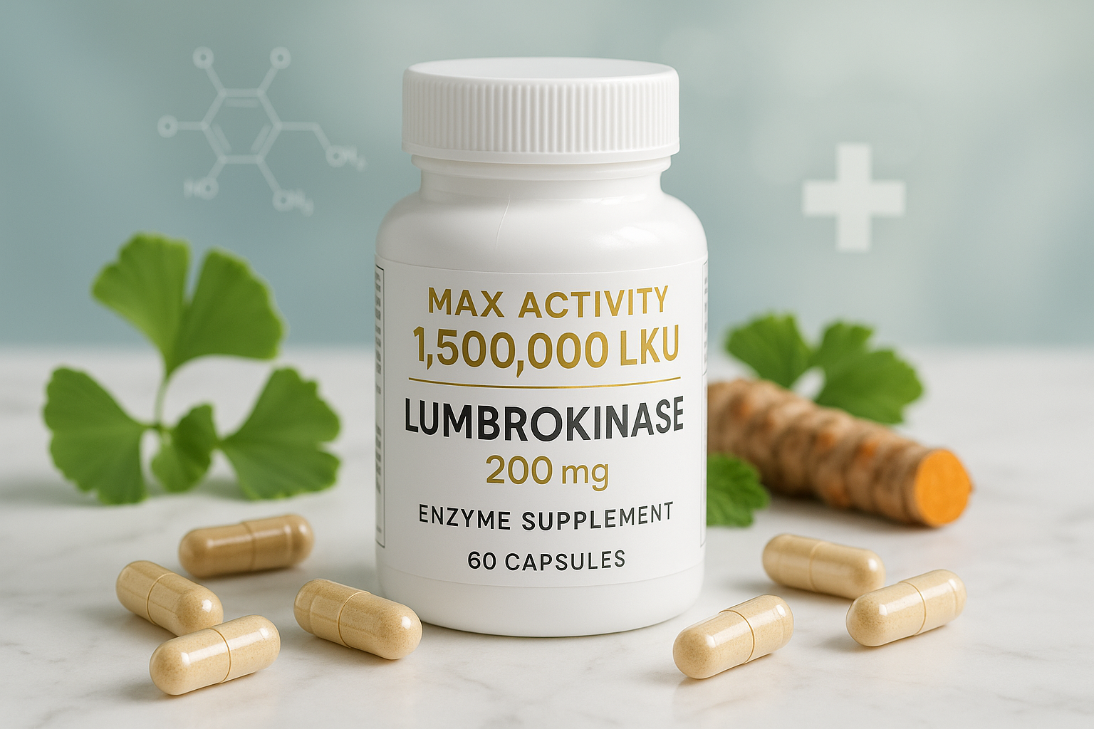 For my herbal shopify store, I really need to boost sales. I need customer trust. I need repeat customers. I need an image for each herb that will draw in customers of all types. The compulsive buyers, the TikTok buyers, the upscale buyers, older generation, younger generation, the cheap buyers, the wealthy buyers, upper class buyers. For the herb, Lumbrokinase 200mg (Max Activity 1,500,000 LKU) - Lumbrokinase Enzymes Supplement in capsule form