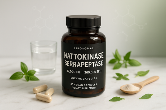 For my herbal shopify store, I really need to boost sales. I need customer trust. I need repeat customers. I need an image for each herb that will draw in customers of all types. The compulsive buyers, the TikTok buyers, the upscale buyers, older generation, younger generation, the cheap buyers, the wealthy buyers, upper class buyers. For the herb, Liposomal Nattokinase 12,000 FU Serrapeptase 360,000 SPU Enzyme Supplement in capsule form