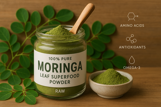 For my herbal shopify store, I really need to boost sales. I need customer trust. I need repeat customers. I need an image for each herb that will draw in customers of all types. The compulsive buyers, the TikTok buyers, the upscale buyers, older generation, younger generation, the cheap buyers, the wealthy buyers, upper class buyers. For the herb, 100% Raw & Pure Moringa Leaf Superfood with Essential Amino Acids, Antioxidants, and Omega 3, 8 in powder form