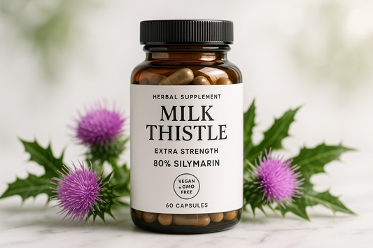 For my herbal shopify store, I really need to boost sales. I need customer trust. I need repeat customers. I need an image for each herb that will draw in customers of all types. The compulsive buyers, the TikTok buyers, the upscale buyers, older generation, younger generation, the cheap buyers, the wealthy buyers, upper class buyers. For the herb, Milk Thistle Extra Strength 80% Silymarin Herbal Supplement Vegan and GMO Free in capsule form