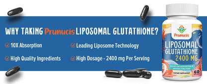 3-Pack 2400Mg Liposomal Glutathione - Glutathione Supplement (180 SOFTGELS)