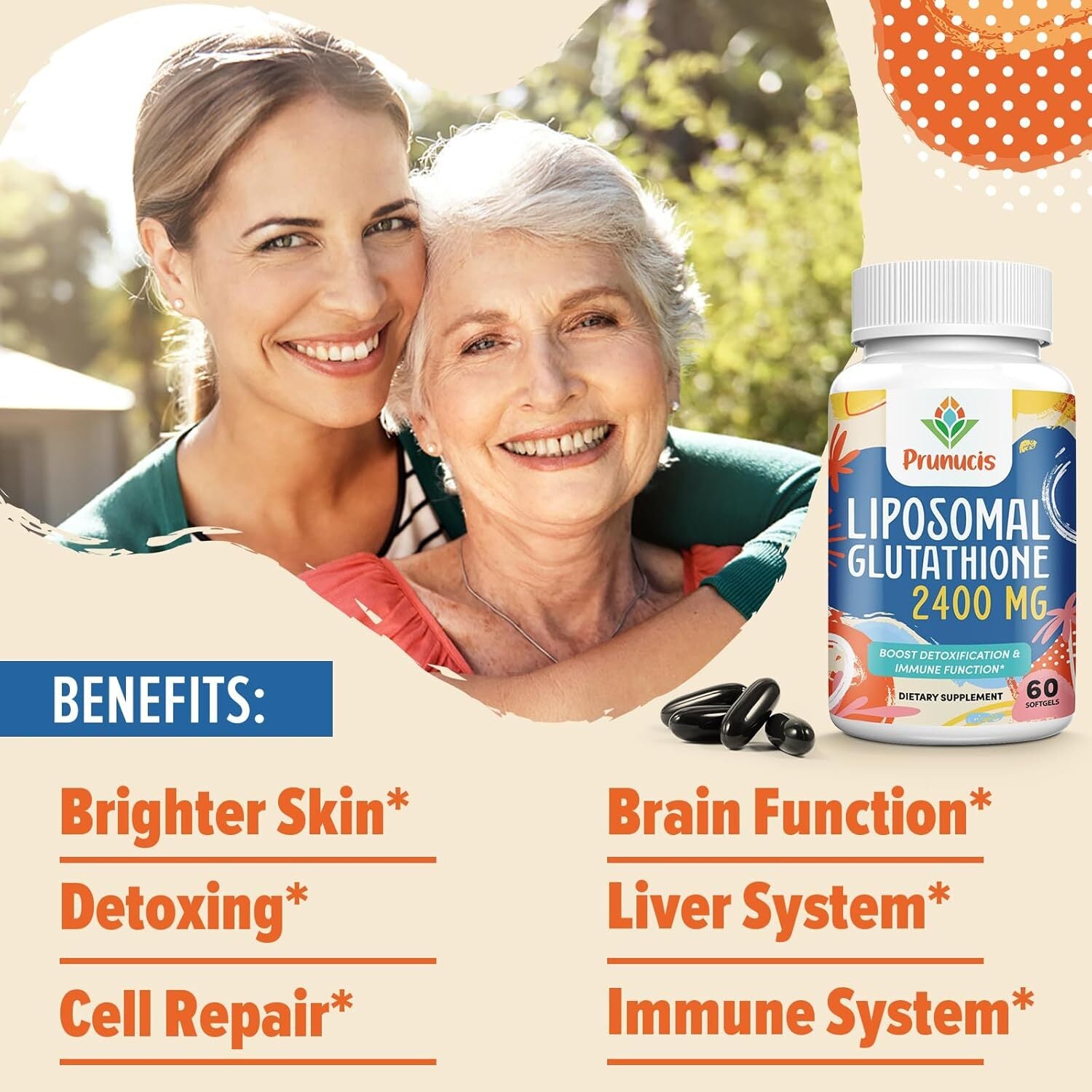 3-Pack 2400Mg Liposomal Glutathione - Glutathione Supplement (180 SOFTGELS)