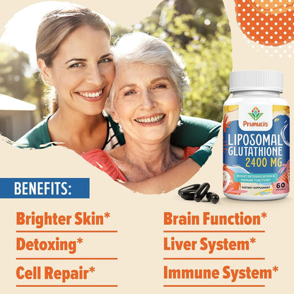 3-Pack 2400Mg Liposomal Glutathione - Glutathione Supplement (180 SOFTGELS)