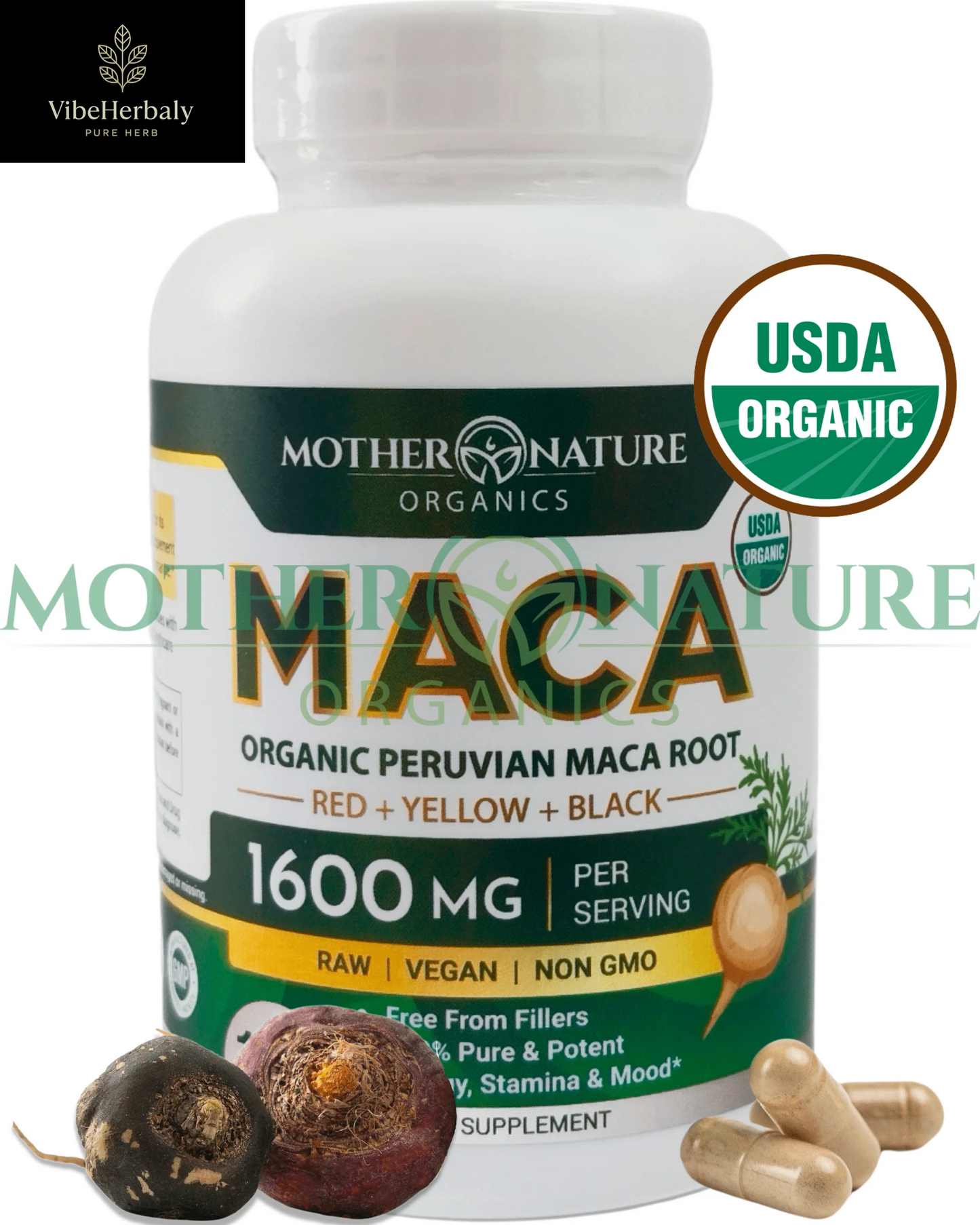 USDA Organic Maca Capsules 90 Count