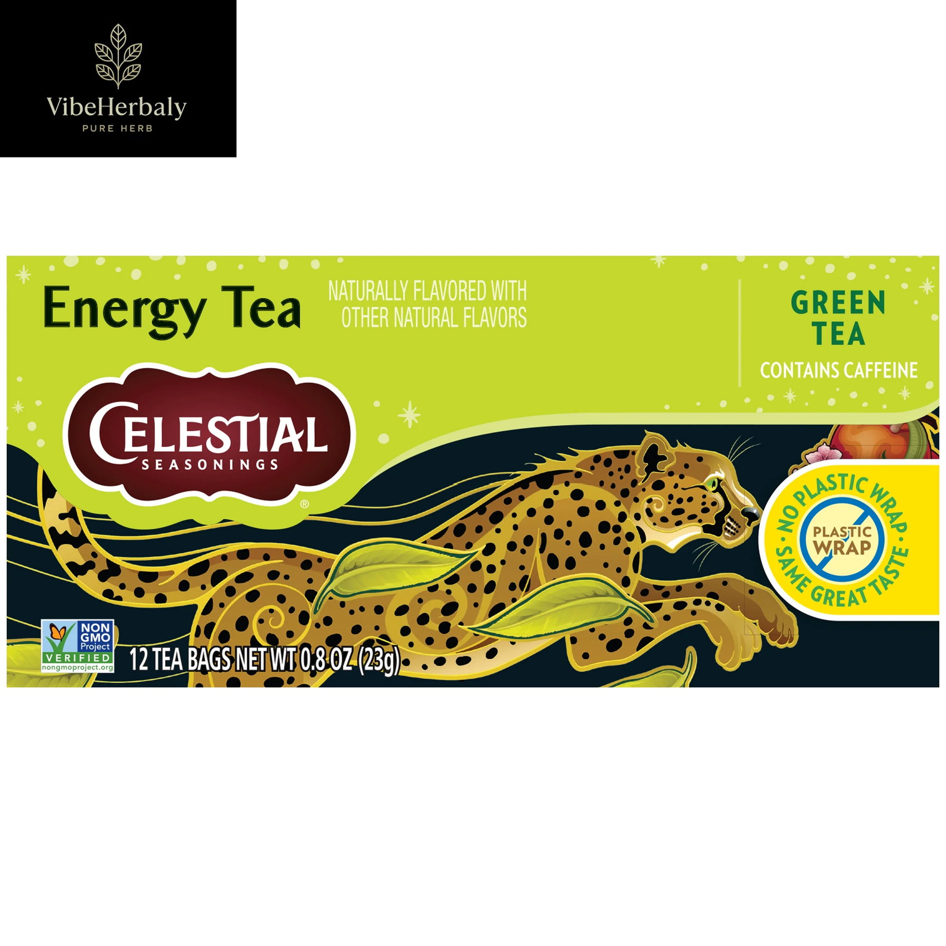 High Caffeine Energy Green Tea Bags (12 Count)