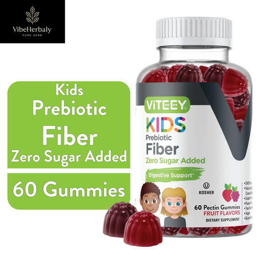 Prebiotic Fiber Gummies for Kids 4G, Digestive Support, Fruit Flavor, 60 Count