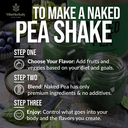 Naked Pea - Double Chocolate Pea Protein, Vegan Protein, Organic Cocoa, Gluten-Free, 5LB
