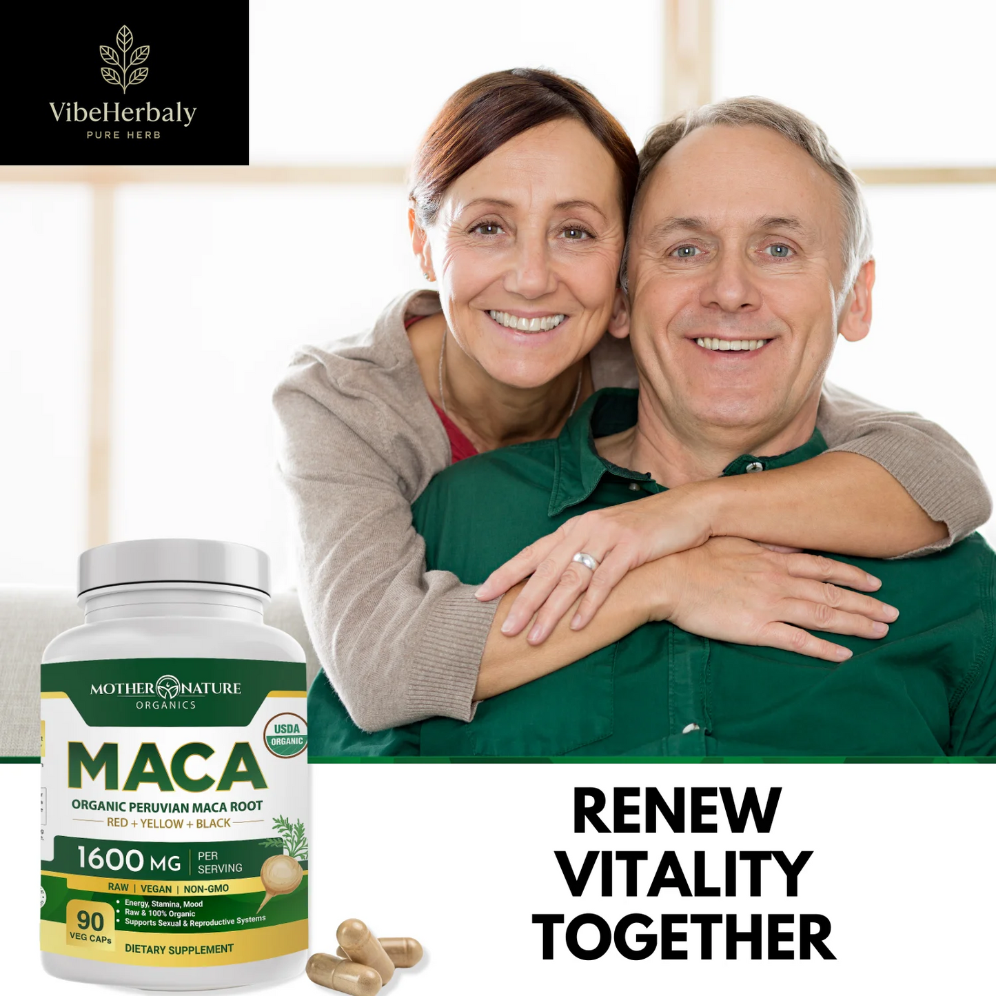 USDA Organic Maca Capsules 90 Count