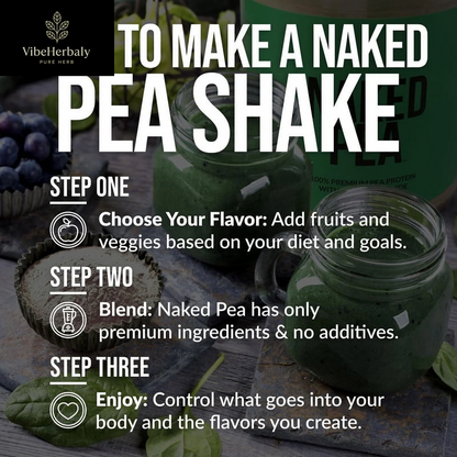 Naked Pea - Chocolate Peanut Butter Pea Protein, Only Six Ingredients, Gluten Free Vegan Protein, 5LB
