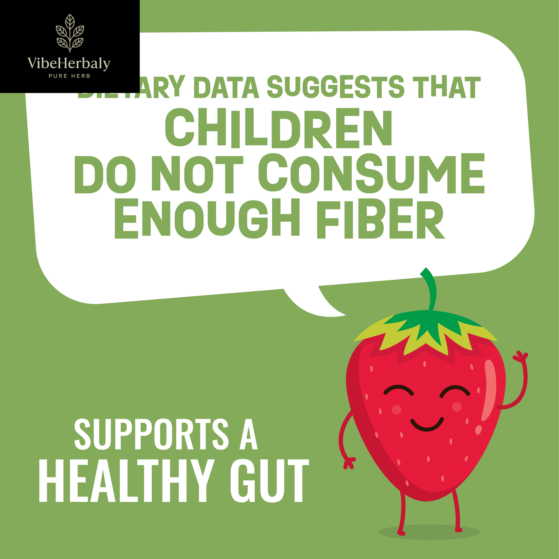 Kids Digestive Health Fiber Supplement Gummies, Natural Fruit, 60 Count